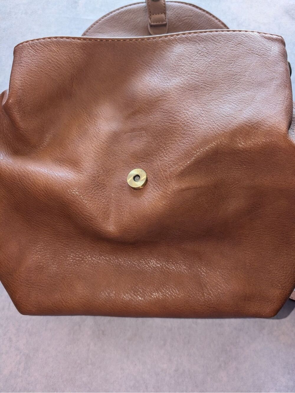 Antik Kraft Vegan Leather Backpack purse with Leopard print inside - Picture 4 of 6